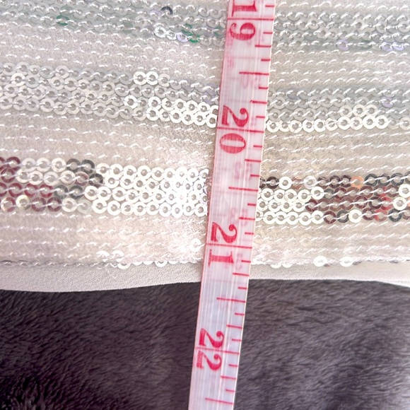 American Retro Sparkly Sequin Top Short Sleeve Glitter Party Disco Shirt Blouse - Picture 12 of 13